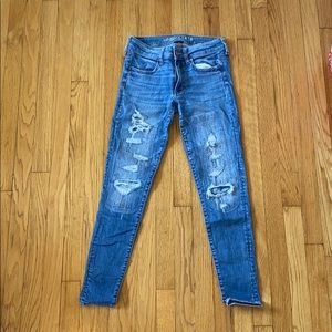 American Eagle ripped skinny jeans